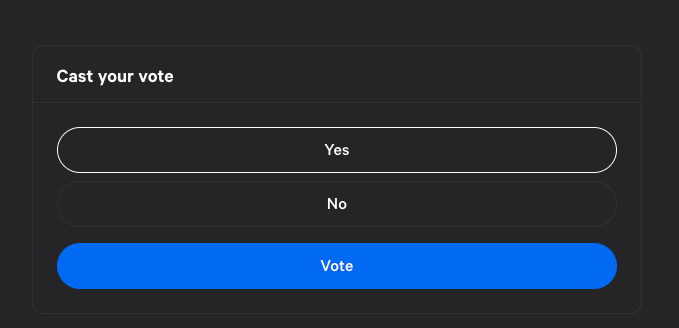 Choose your voting option.