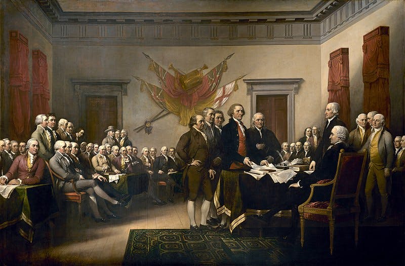 Declaration of Independence (1819), by John Trumbull